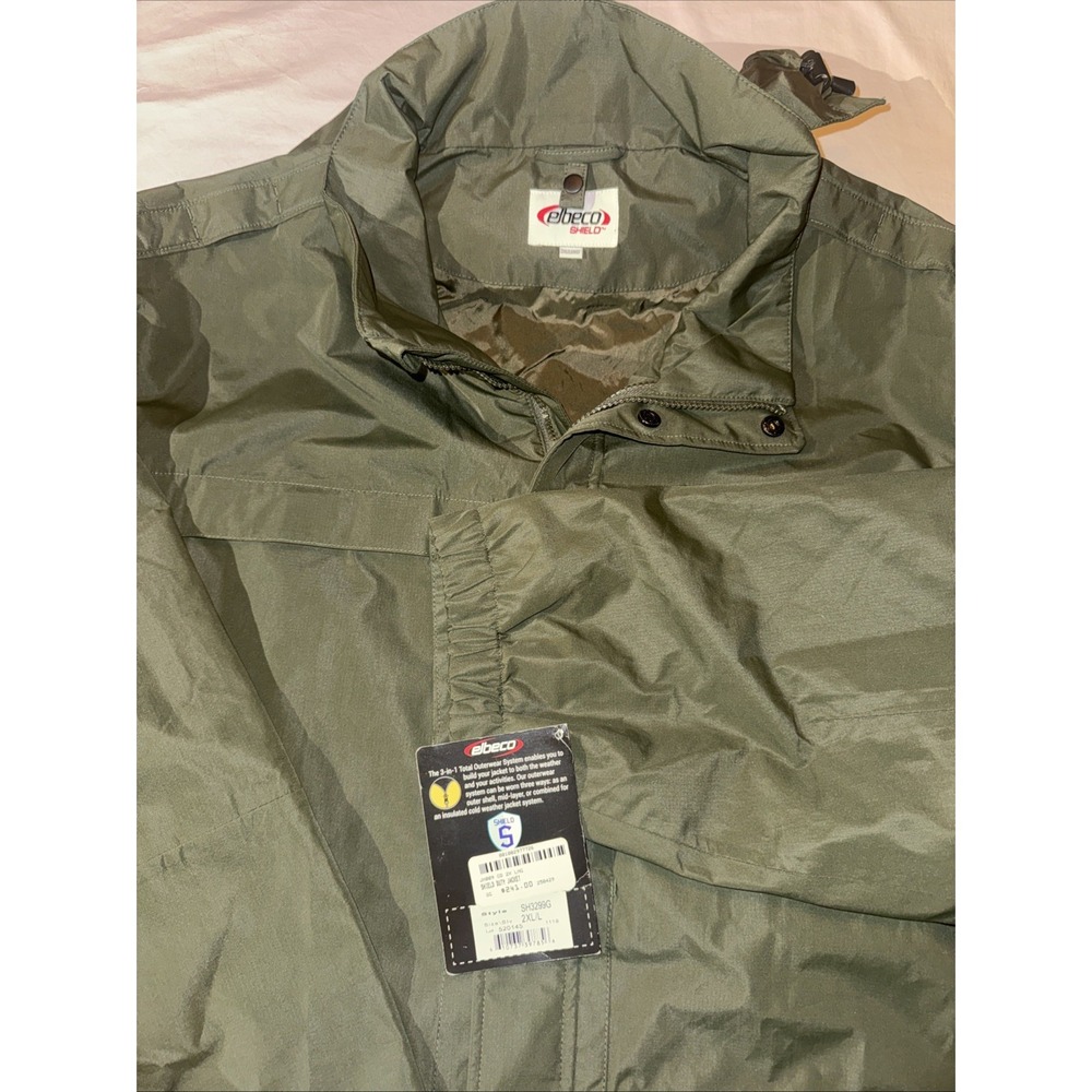 Elbeco Shield Softshell Duty Jacket Size 2XL Long Side Zip Green NWT
